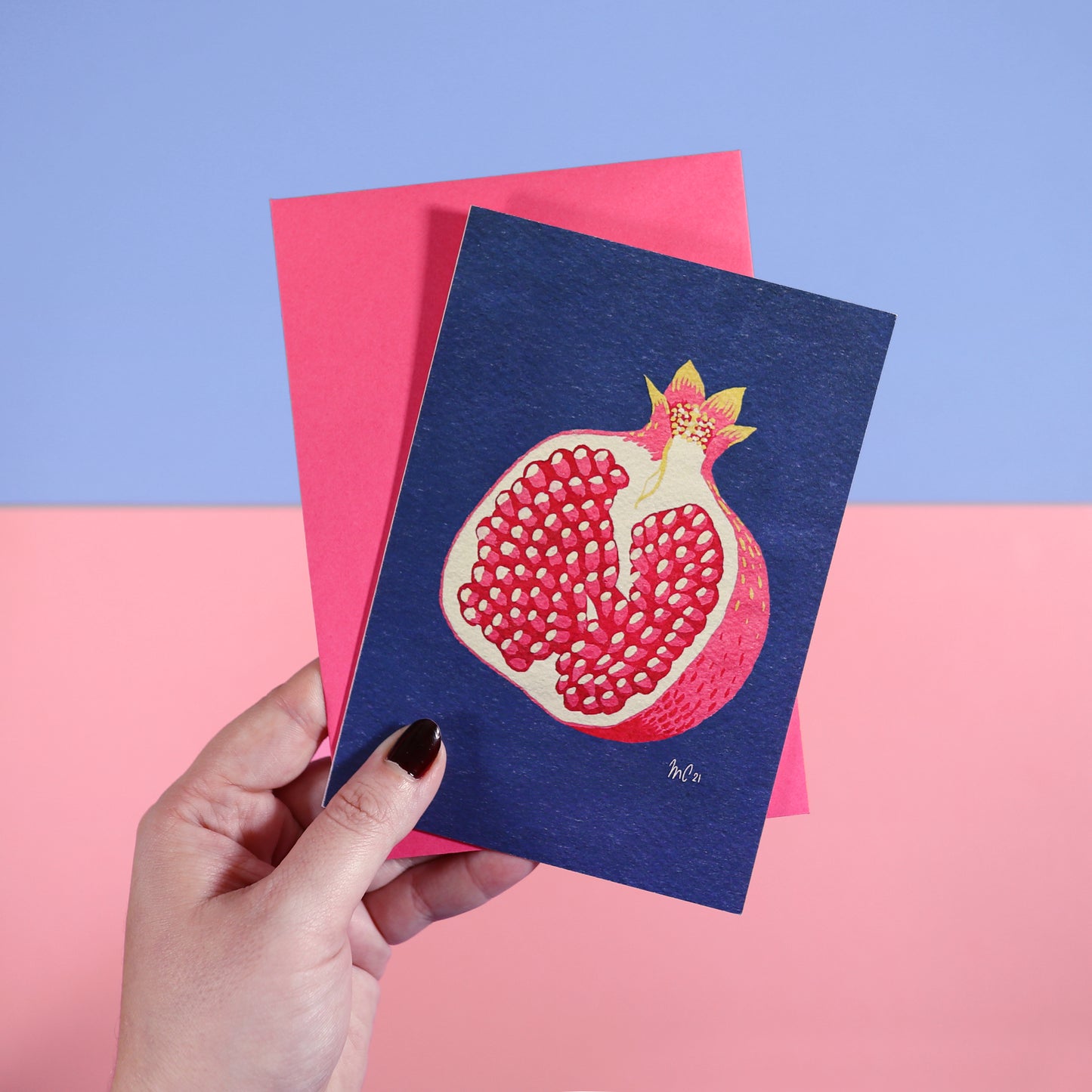 Pomegranate greeting card